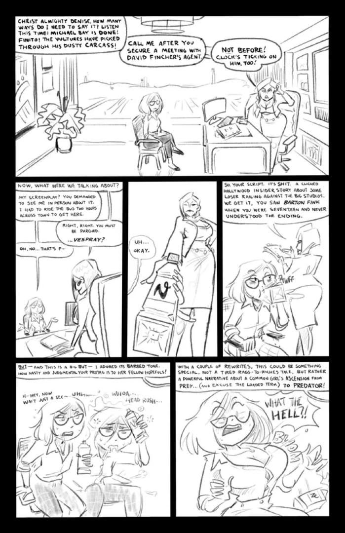 Joe Haley - Hollywood Meeting, p1 (sketch)