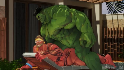 Brein_3d - Thor x Hulk - Animation