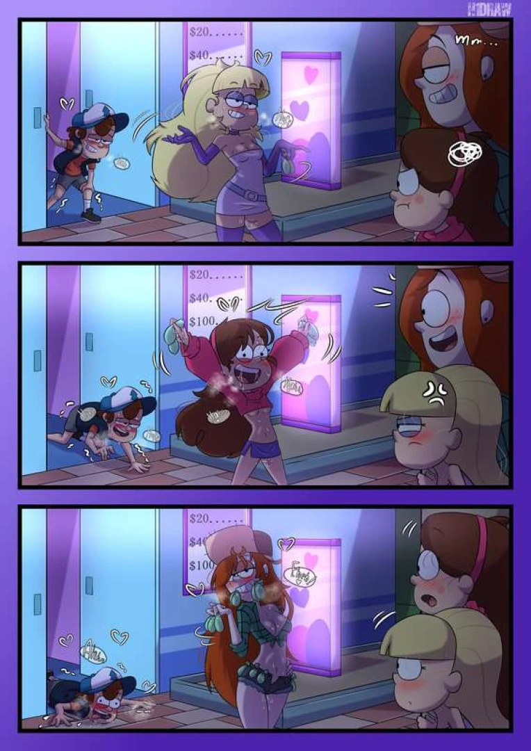 H1DRAW - gravity falls - pacifica/mabel/wendy - competition