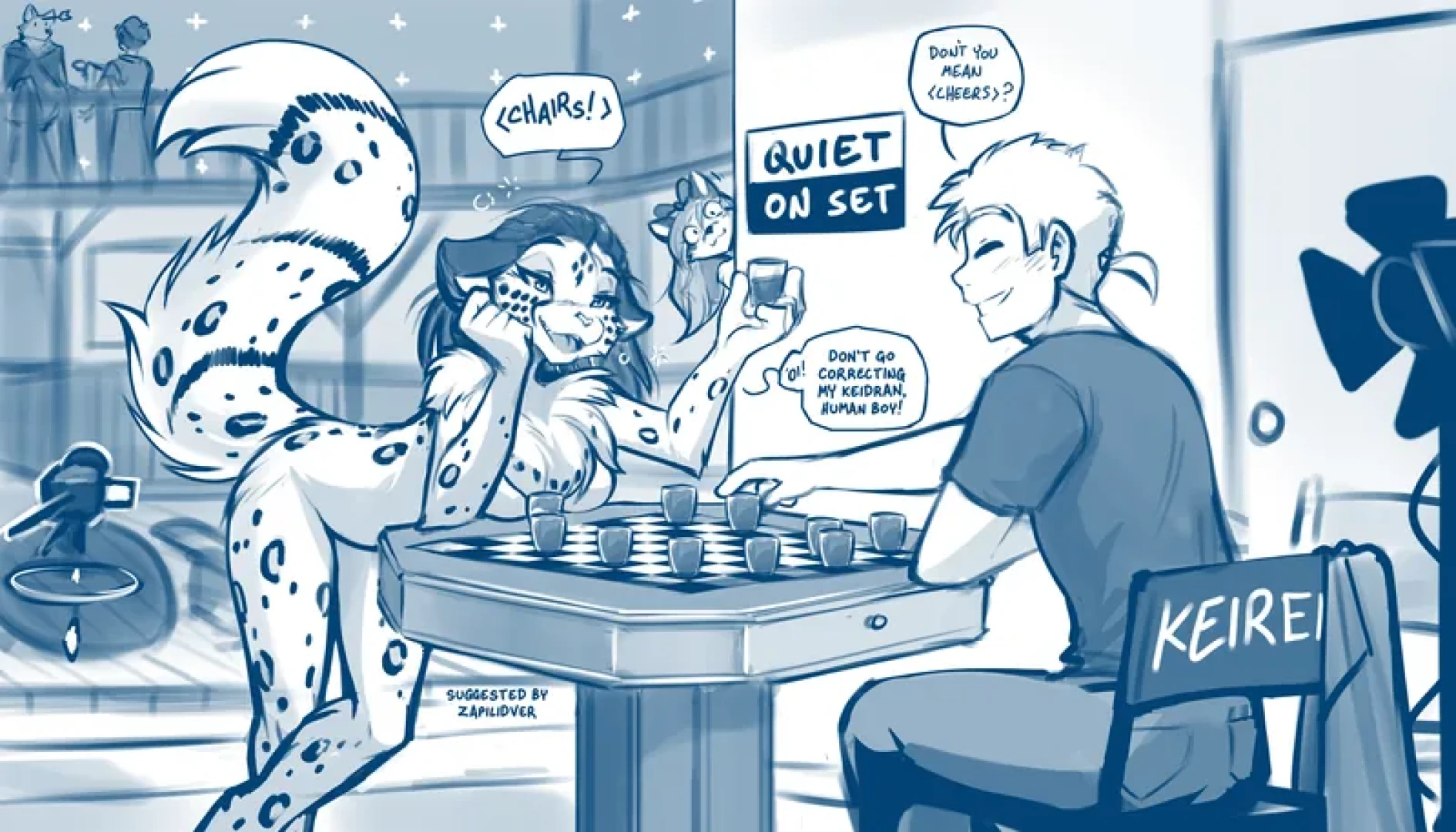 twokinds - Backstage AU - Beer Checkers