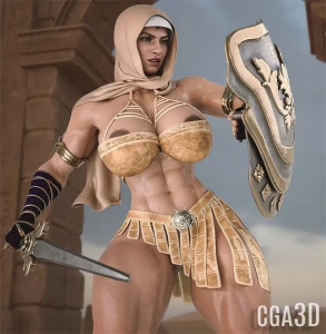 cga3d -  OC Amazon Warrior Origins: Soraya Shirzadi