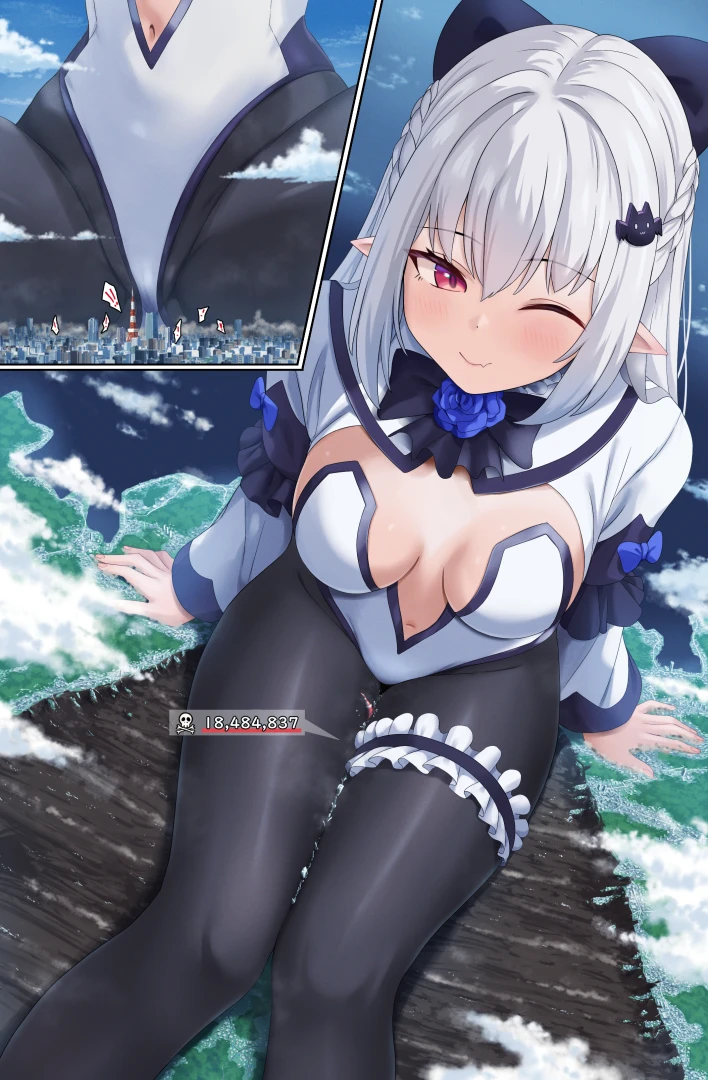 kk528956 - スノウエルフのお嬢様、街をふとももでぺったんこにする — page 1