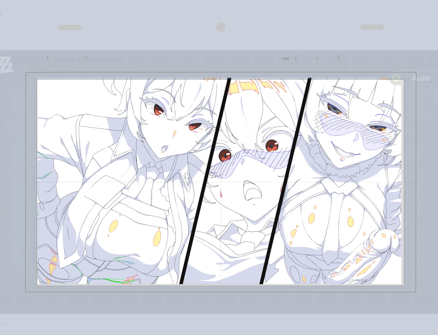 theobrobine - [wip,gif] ZZZ Zhu yuan×Jane Doe