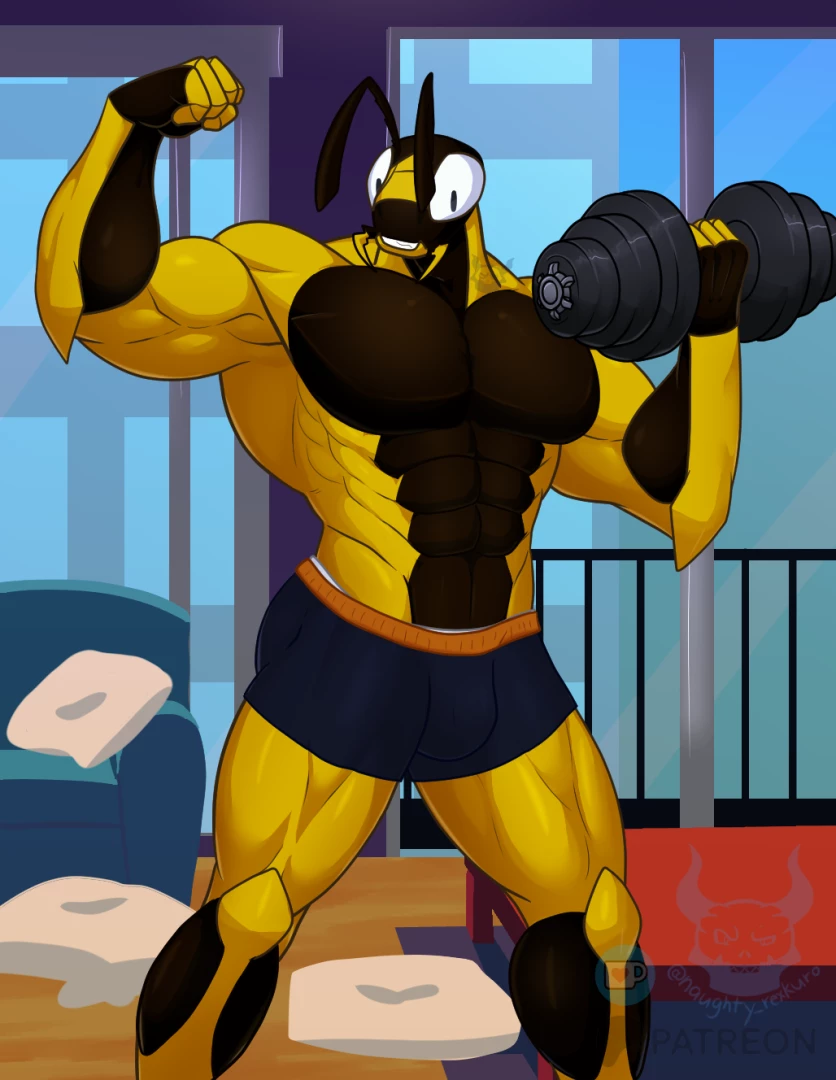 Naughty_RexKuro - Kaze's private workout session
