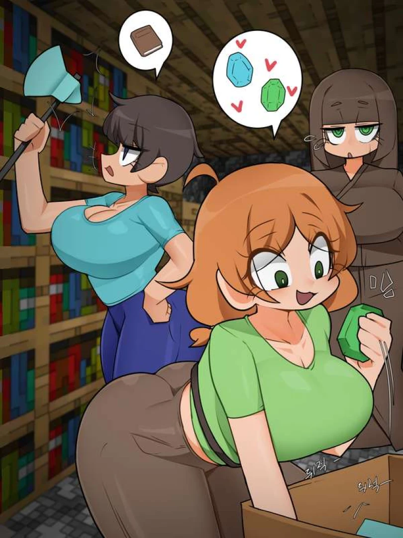 leajin - 盗みをして捕まる漫画(マインク) 도둑질하다가 붙잡히는 만화(마인크래프트) — page 1