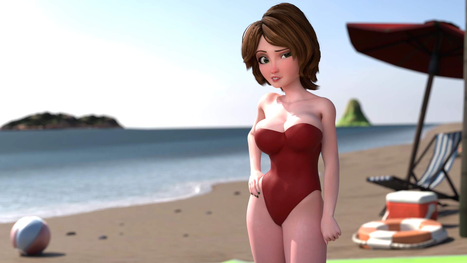redmoa - (WIP) Aunt Cass - The Beach Episode