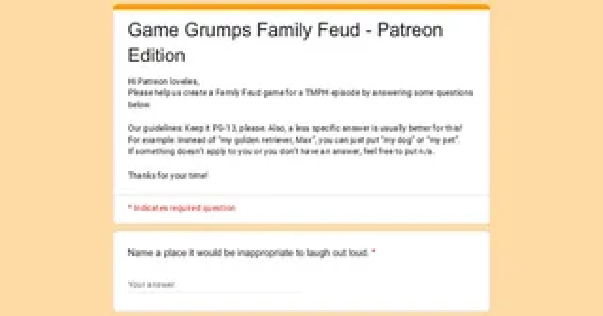 Game Grumps - FAMILY FEUD! Patreon style :) — page 1