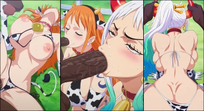 JarenTr - [Request] Nami & Yamato - Cow bikini