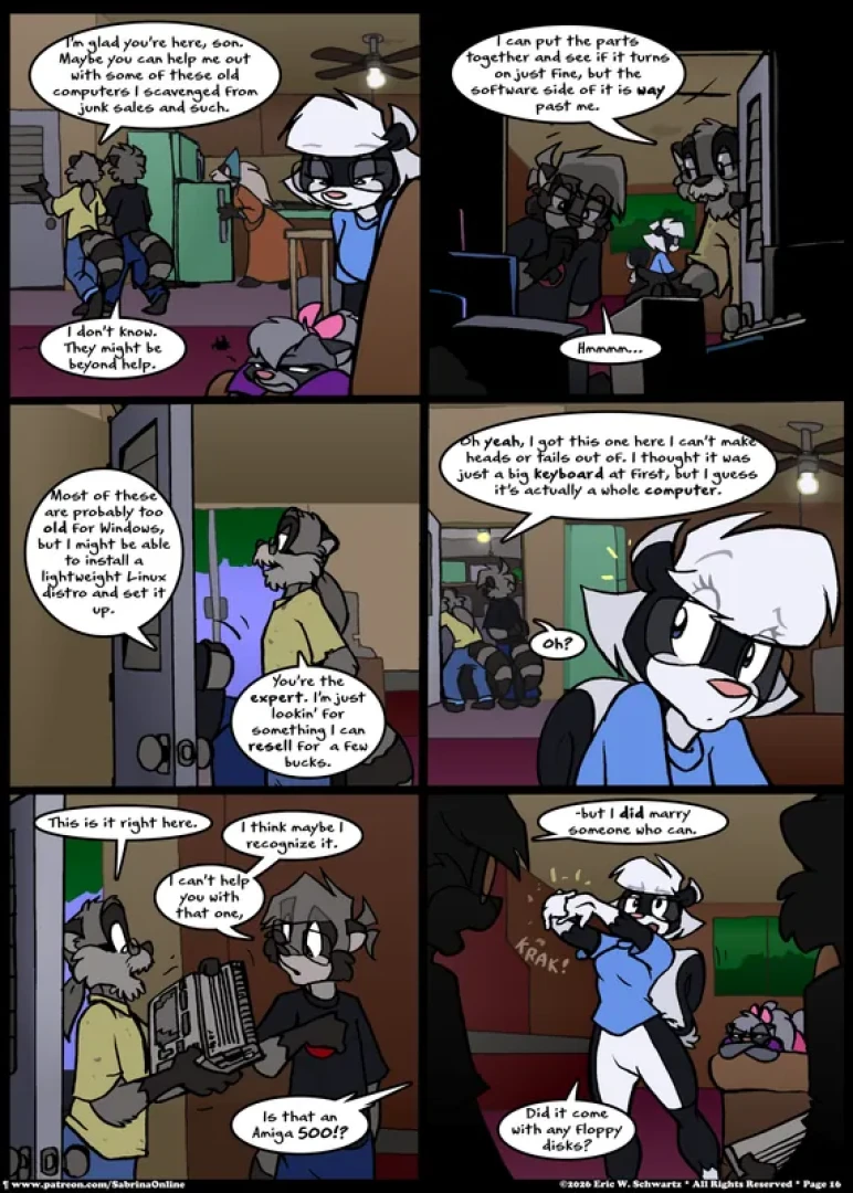 Eric W. Schwartz - "Sabrina Online: Frontlines & Backwoods" - page 16 — page 1
