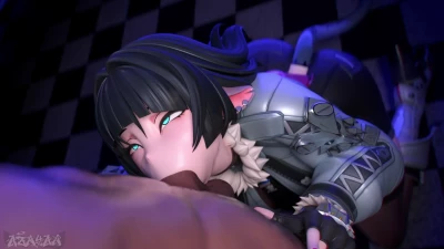 aznyan07 - Jane Doe Blow Job! (Short animation)