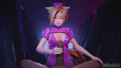 aznyan07 - Nurse Aldra takes care of your dick （short animation)
