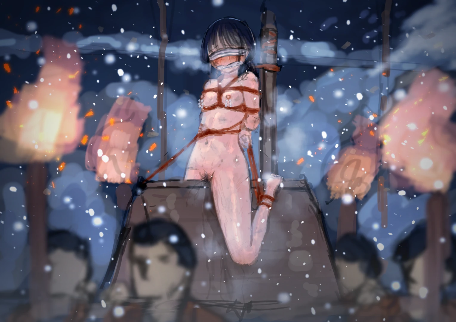 yukimuramarumaru - 雪の中行われるとある田舎の祭・寒中贄祭り（ショートストーリー） — page 1