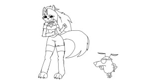 Shrekzilla, GiftedFire, & SniperSnake204 - (Animation WIP 2) Courage x Loona Groovin