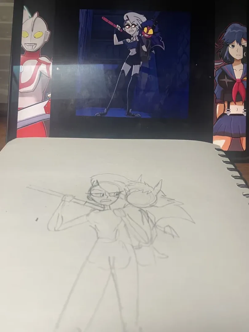 Shrekzilla, GiftedFire, & SniperSnake204 - (Sketch WIP) Loona Redraw 17 and Human Loona Redraw 3