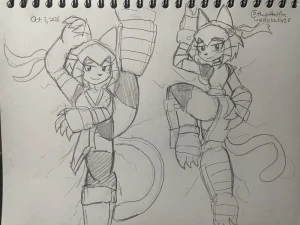 Shrekzilla, GiftedFire, & SniperSnake204 - Ultraman Mebius + Martial Arts Kit Bodega Bodypillow Sketches