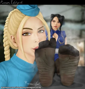 randomuseragain2016 - Chun-Li and Cammy foot worship / tickling (Street Fighter 2026)