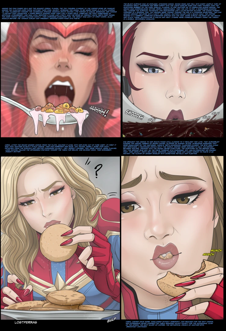 hannunaki - Danger! Marvel girls eating 2
