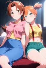 Corudozera - [110pics] Delia Ketchum x Misty (ハナコxカスミ) / Pokémon (ポケットモンスター)