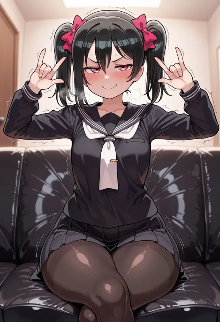 nankoai - Nico Yazawa - 矢澤にこ-req-black.serafuku.uniform-reverbunny-casting.couch-lovehotel-recording-BBC-NTR- — page 1