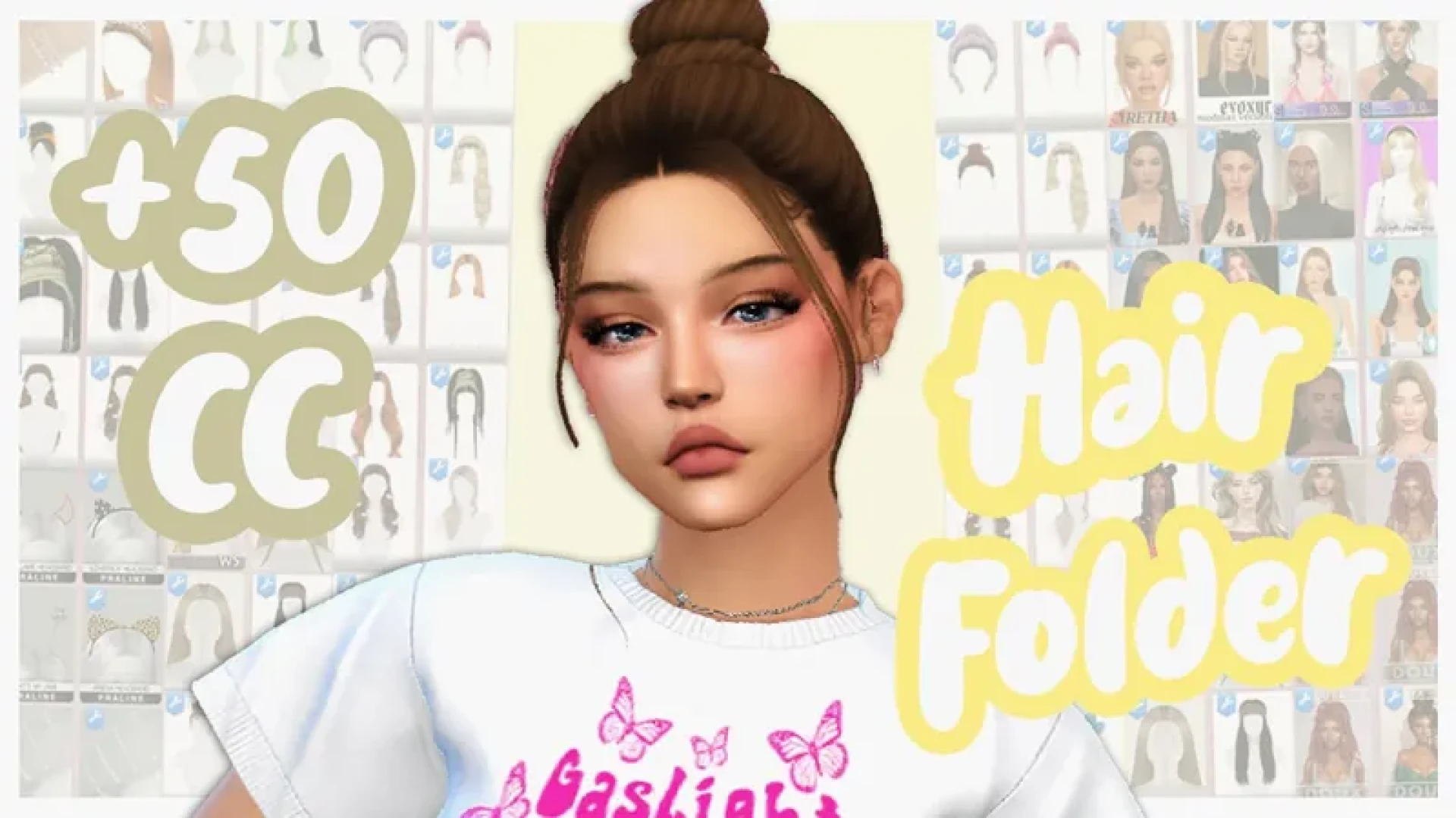 Sims4cc - 50+ ITEMS CC HAIRS PACK - MY FOLDER MODS THE SIMS 4 Hairstyles FREE DOWNLOAD #modsfolder #sims4 #sims4cc