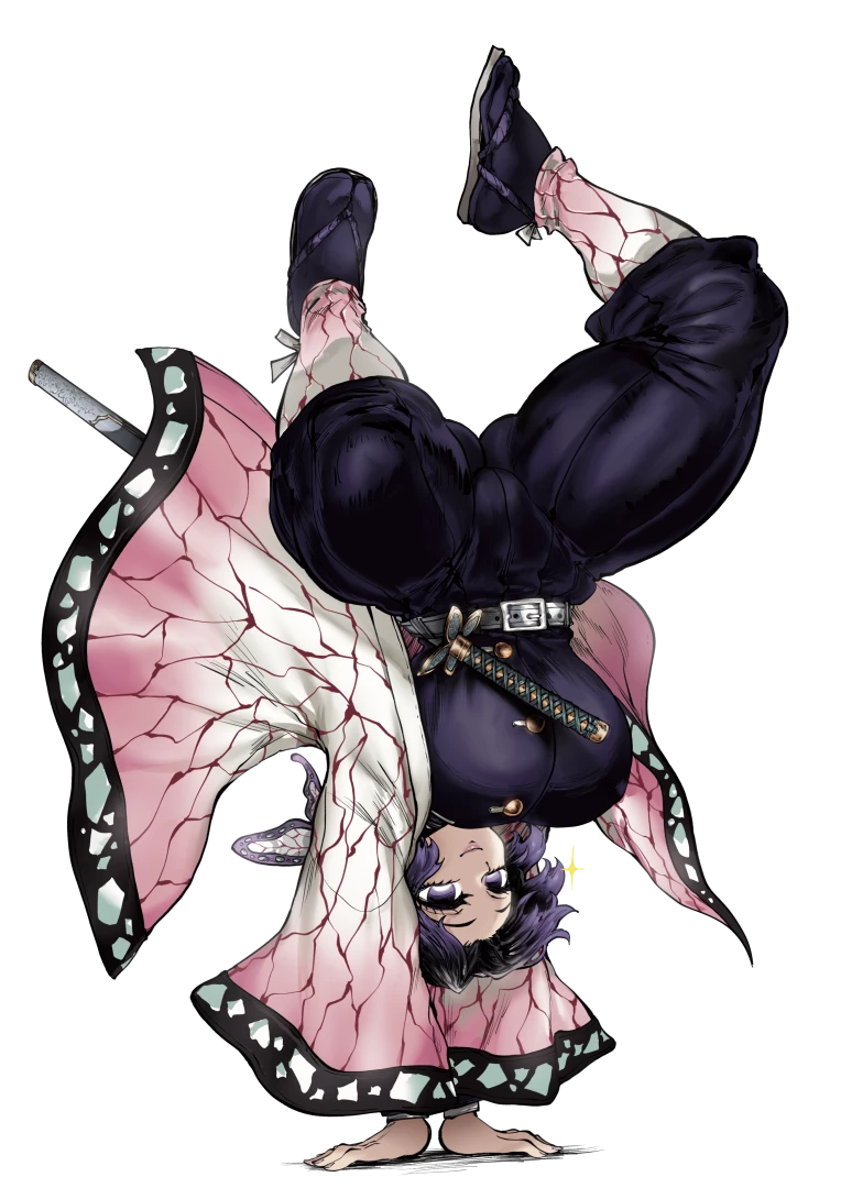 thegoldensmurf - Shinobu’s backflip (Demon Slayer) - HQ png