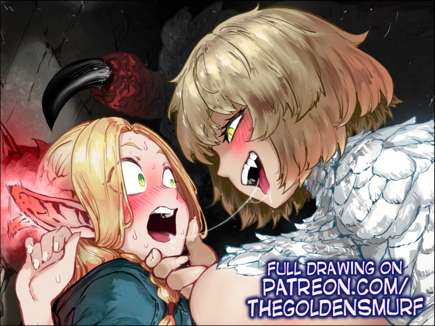 thegoldensmurf - [NSFW] Marcille & Chimera Falin (Delicious in Dungeon) - Preview