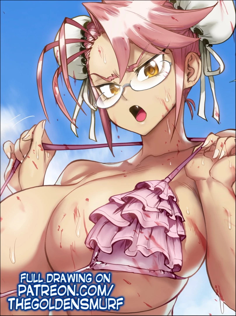 thegoldensmurf - Saya Takagi in bikini (Highschool of the Dead) - Preview — page 1