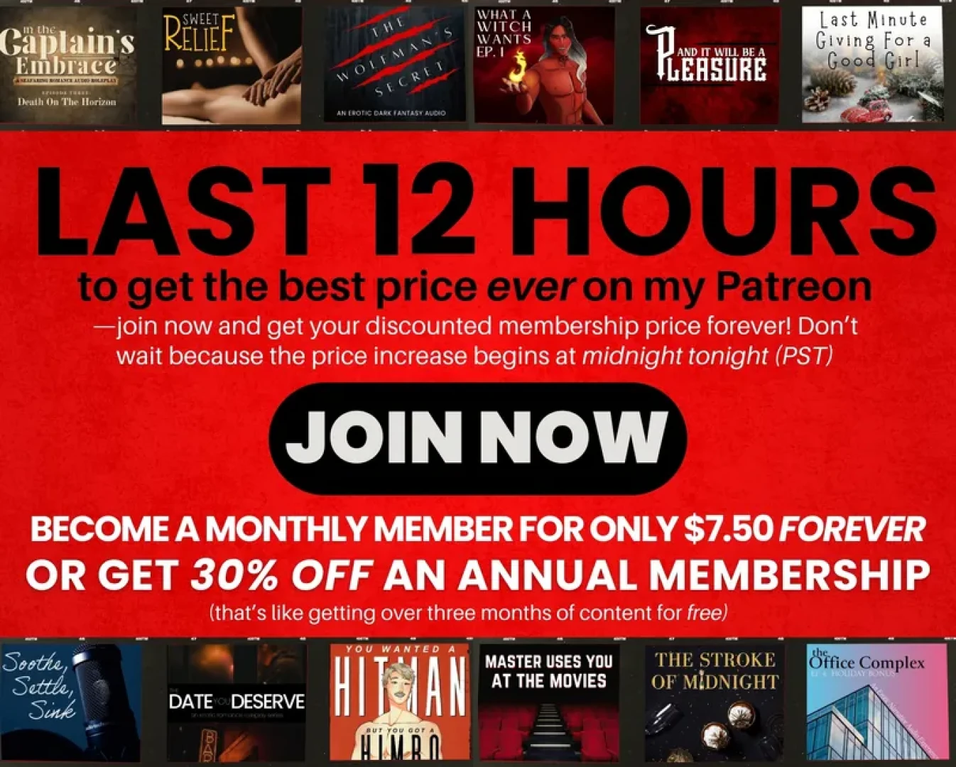 Dominic - Last chance to get my biggest discount EVER!