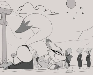 Nell Joestar - Monks offering their tribute to their goddess to receive her blessing