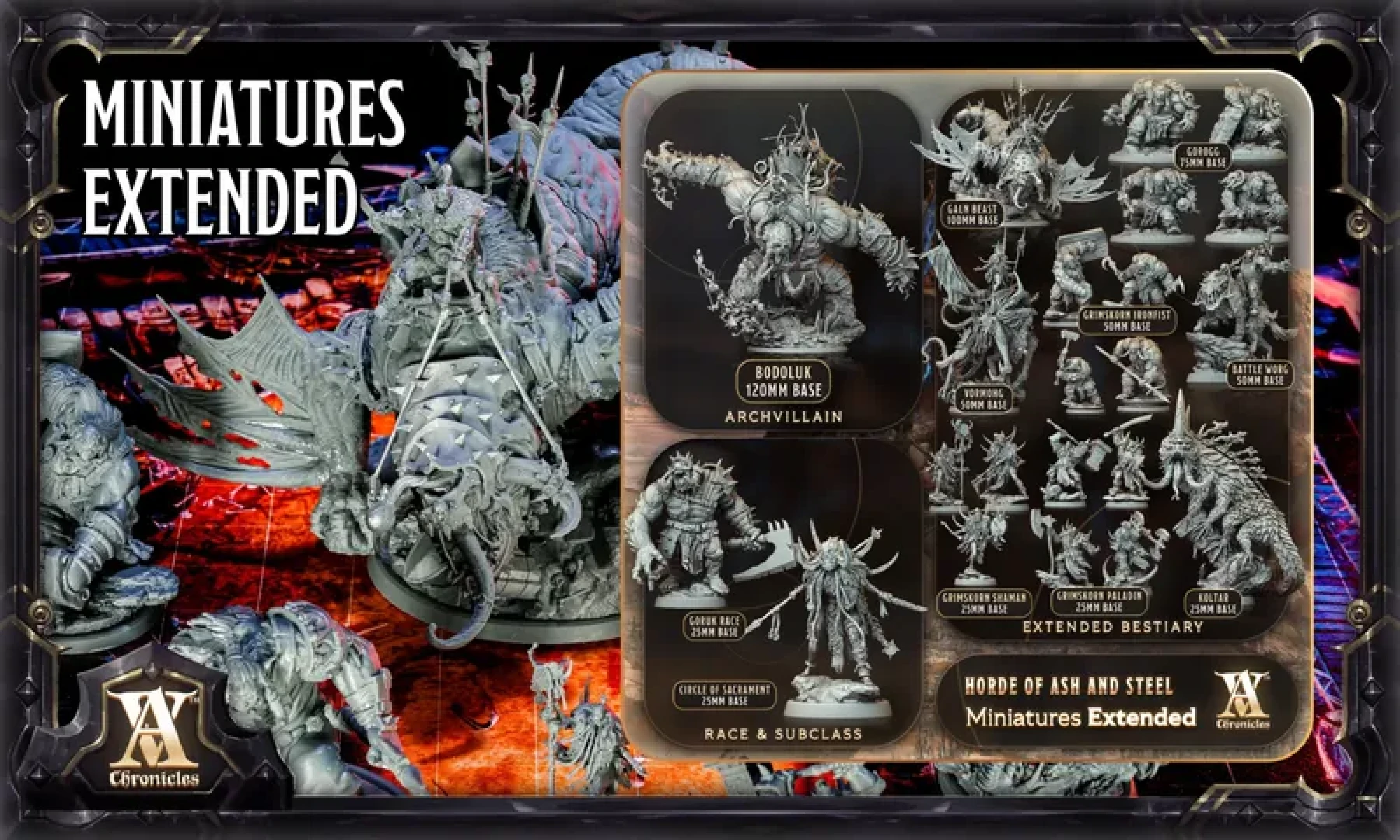 Archvillain Chronicles: A DnD 5e Journey - [July] Horde of Ash and Steel — Extended Monster Miniatures