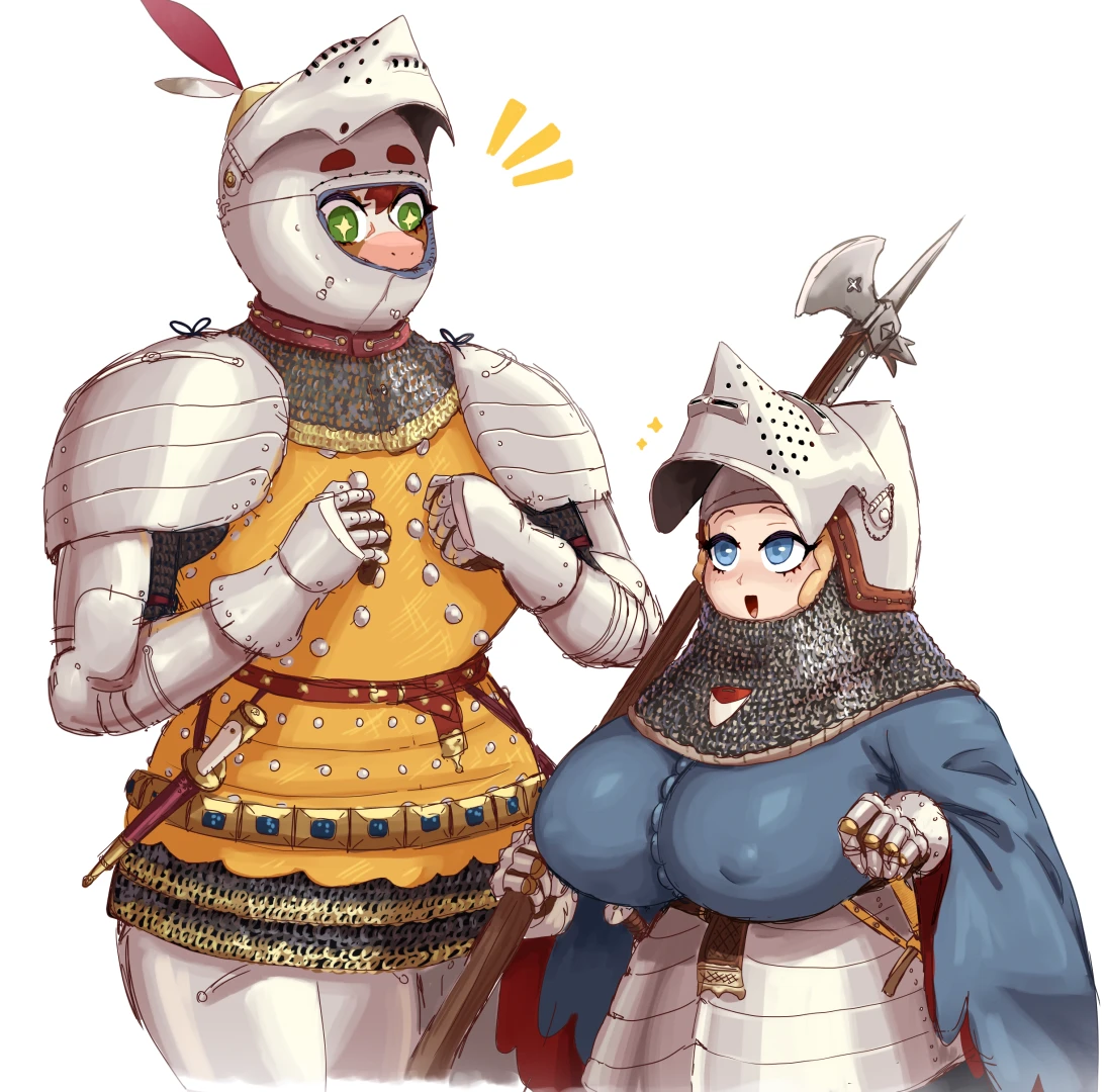 gammaink - Maria meeting a fellow knight