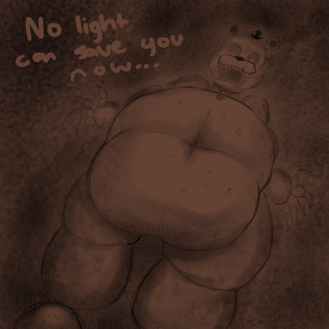 afraart - Nightmare Fredbear Sketch