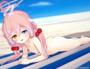 marojiroedo - (MP4) Hoshino on beach (with Sound) (2 vids) part 2
