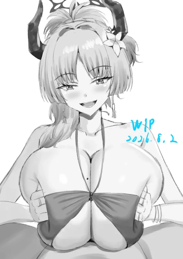 ゲキサム - [ラフ進捗] 水着サツキズリ — page 1