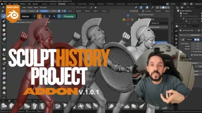 Pablo Aparicio / PAR - Arqueología y Patrimonio Virtual - Sculpt History Project: nuevo addon para traer herramientas indispensables de Zbrush a Blender