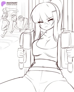 raiionart - Doki Doki Gym Club (sketch)