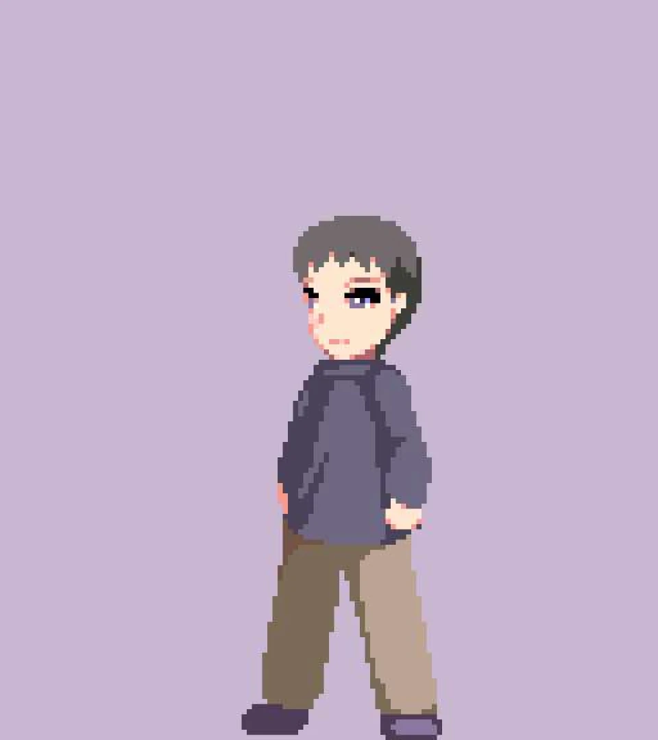 nikara-sakatsu - TS絵 浮いたカボチャにハロウィンパンプキンドレスのロリっ子に変えられていくドット絵アニメ