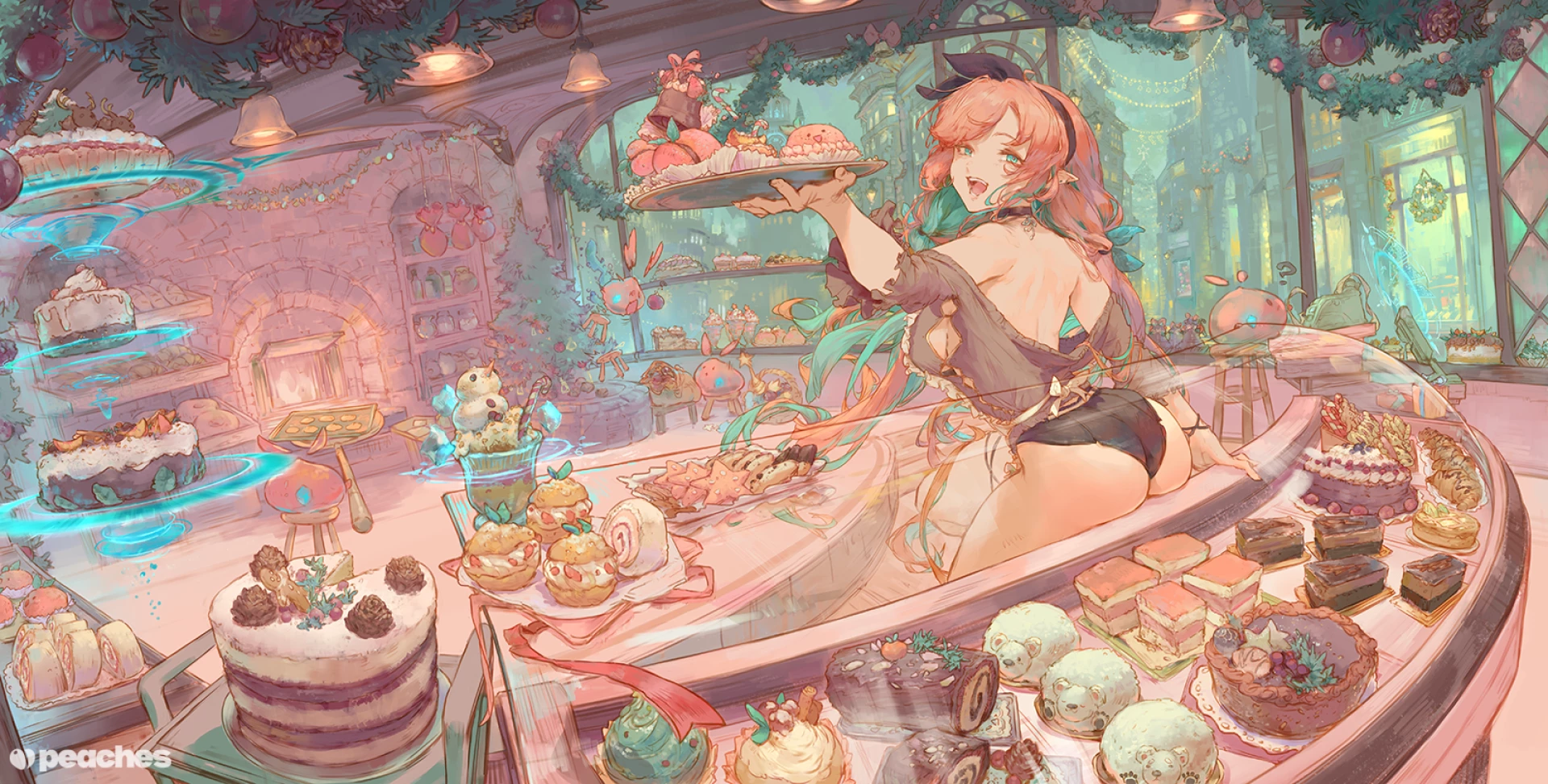 cutesexyrobutts - christmas Peachy, done for Peaches / Peachesfans