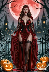 naughty_neurals - [Free] Scarlet Witch - Haunted Temptation (8 images)