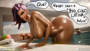 RuRu3DX - "Big Culo Latina!" (Sombra - Overwatch) (Comic Remake) (4K)