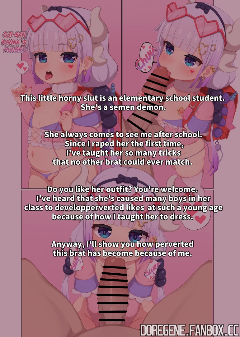 Doregene - Slutty dragon Kanna: Blowjob training