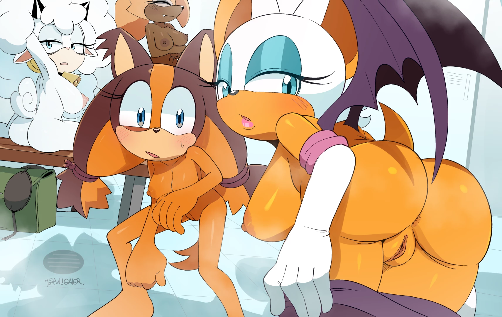 Drawligator - Sonic Gals changing room 