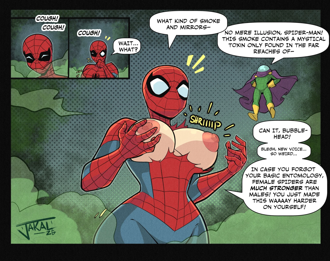JakalOvid - Mysterio Gas Spider-Man TG (and ripped variant) — page 1