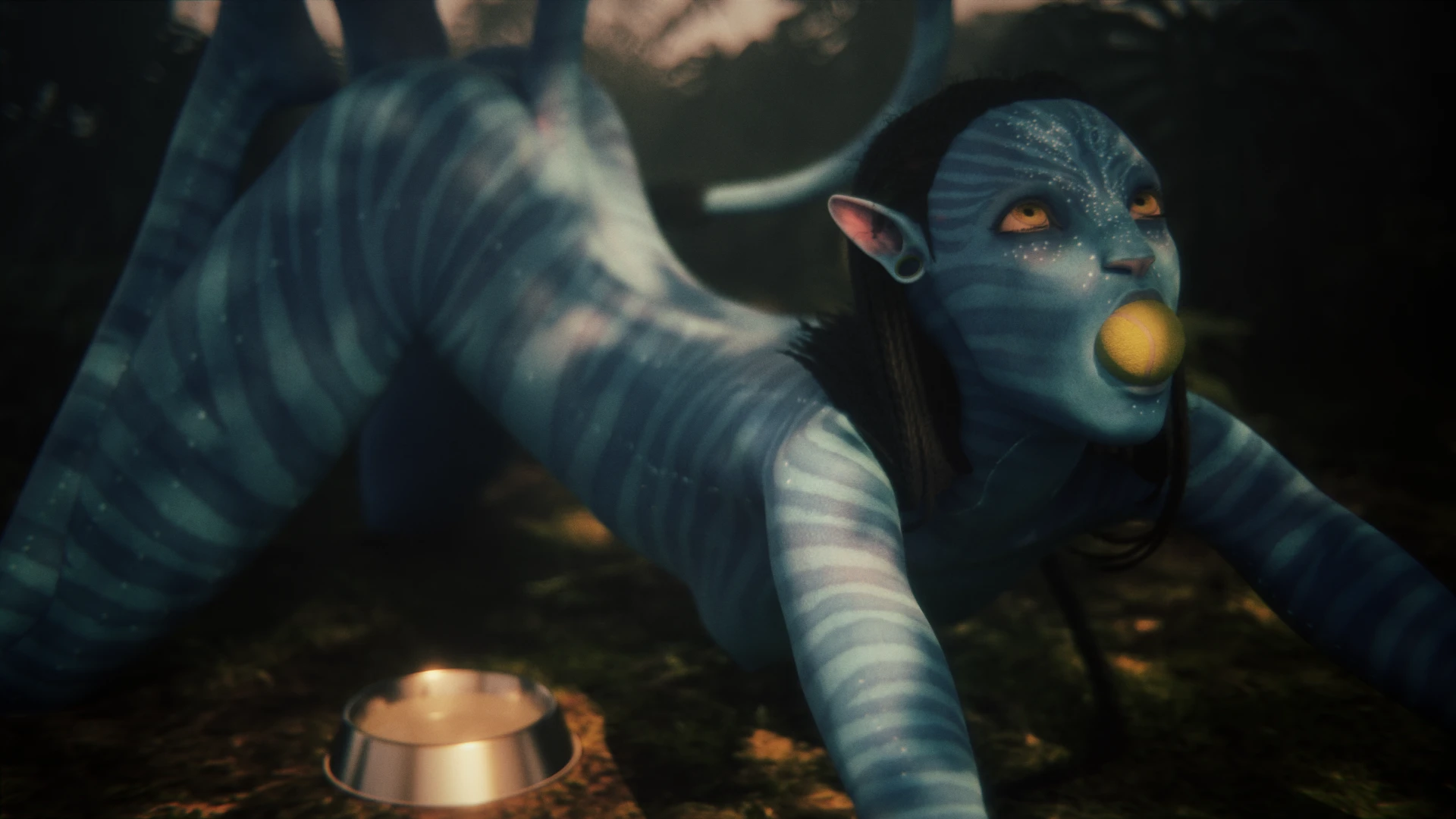 Gifdoozer - Neytiri plays fetch