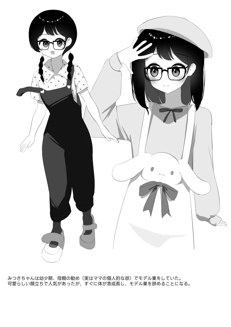 nicorima - めがねちゃんのスリーサイズ歴史 (history of megane-chan's three size)