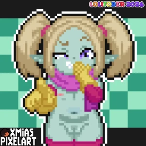 Xmias PixelArt | ドット絵 -  DAY 14 - GOBLIN  | L0LIT0BER 2026  | PUBLIC VERSION