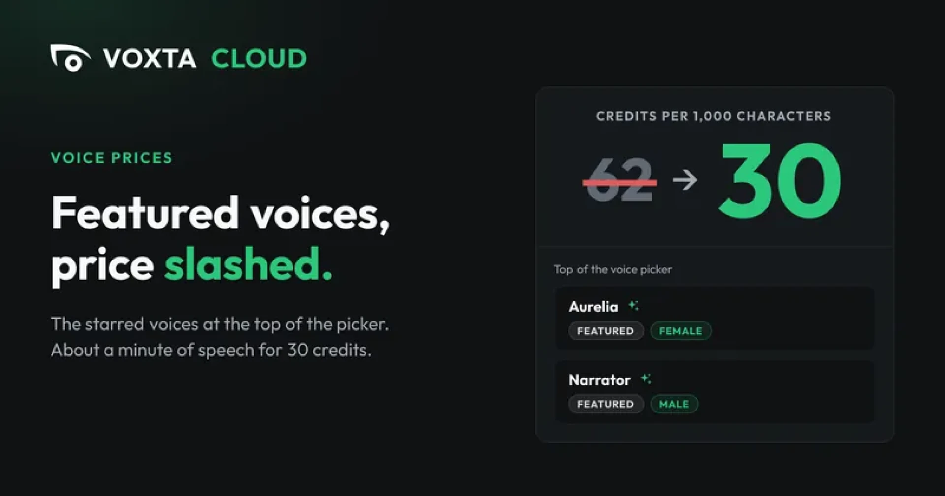 Voxta - Featured voices, price slashed
