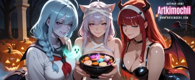 ArtKimochii -  2 Halloween Events!! Here & on Discord!  Comment Your Favorite Waifu — Everyone Can Participate!   part 2